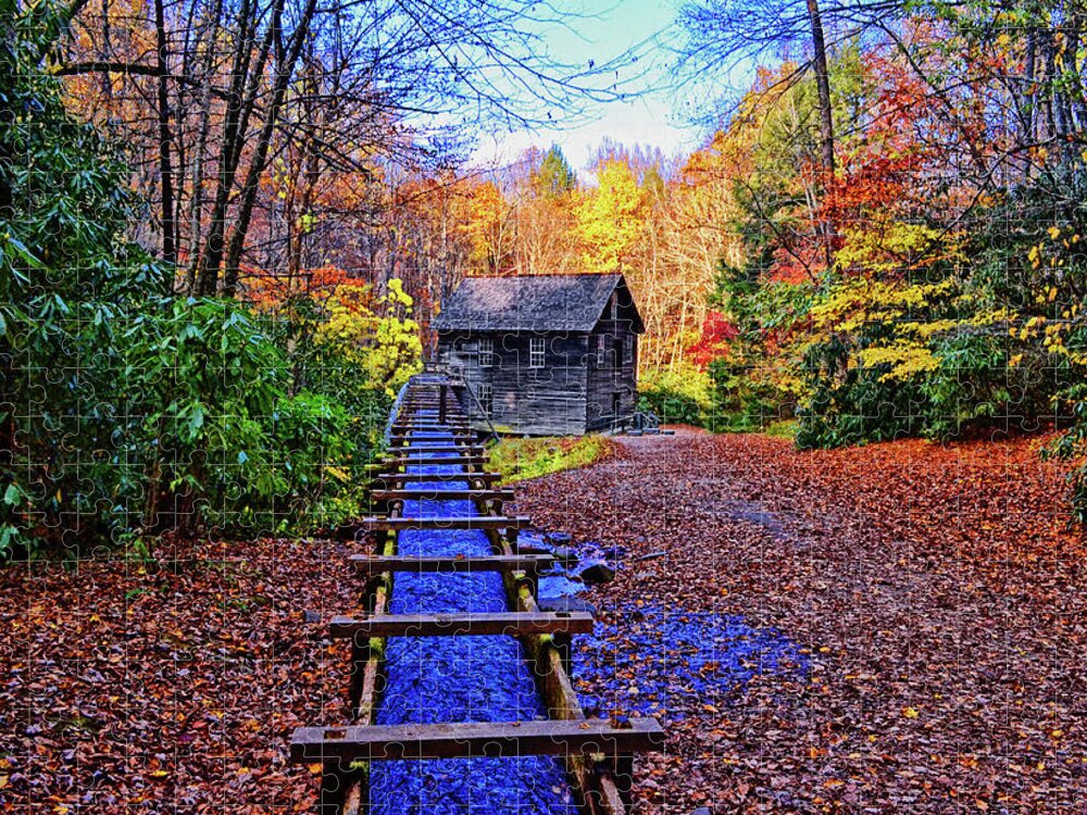Mingus Mill Jigsaw Puzzle featuring the photograph Mingus Mill 002 by George Bostian