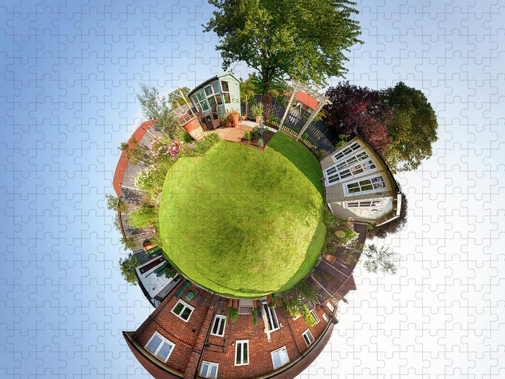 Mini Jigsaw Puzzle featuring the photograph Mini planet concept home and garden by Simon Bratt