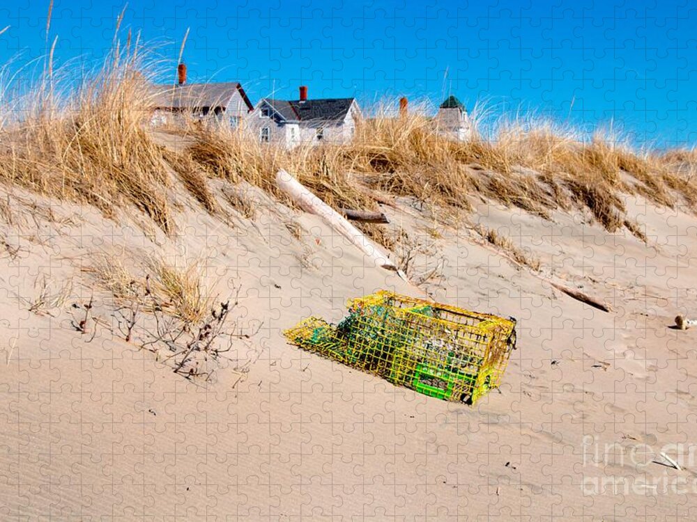 Sand Dunes Jigsaw Puzzle featuring the photograph Missing Lobster Trap by Elizabeth Dow