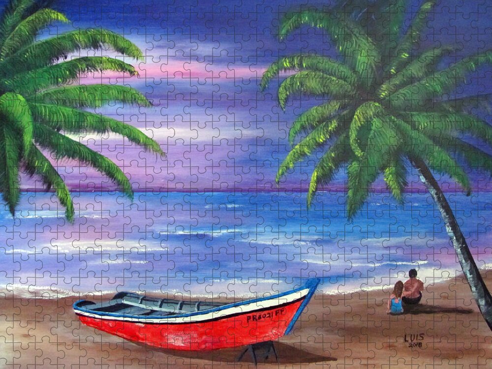 Yola Jigsaw Puzzle featuring the painting Missing You by Luis F Rodriguez