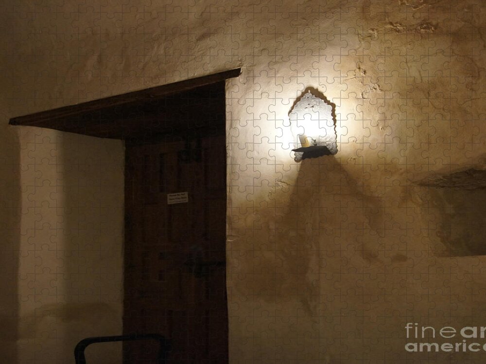 Dwelling Jigsaw Puzzle featuring the photograph Mission San Jose y San Miguel de Aguayo. Dwelling. by Elena Perelman
