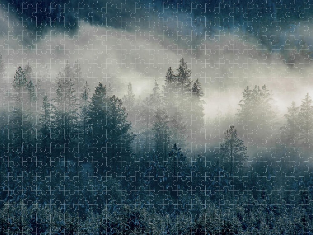 Mist Jigsaw Puzzle featuring the photograph Mist on Warm Lake Road by Link Jackson