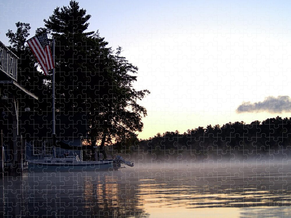Lake Jigsaw Puzzle featuring the photograph Misty Lake by Newwwman