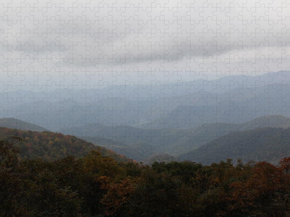 Misty Mountains Jigsaw Puzzle featuring the photograph Misty Mountains More by Allen Nice-Webb