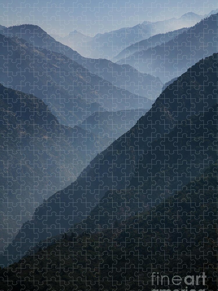 Mountains Jigsaw Puzzle featuring the photograph Misty Peaks by Timothy Johnson