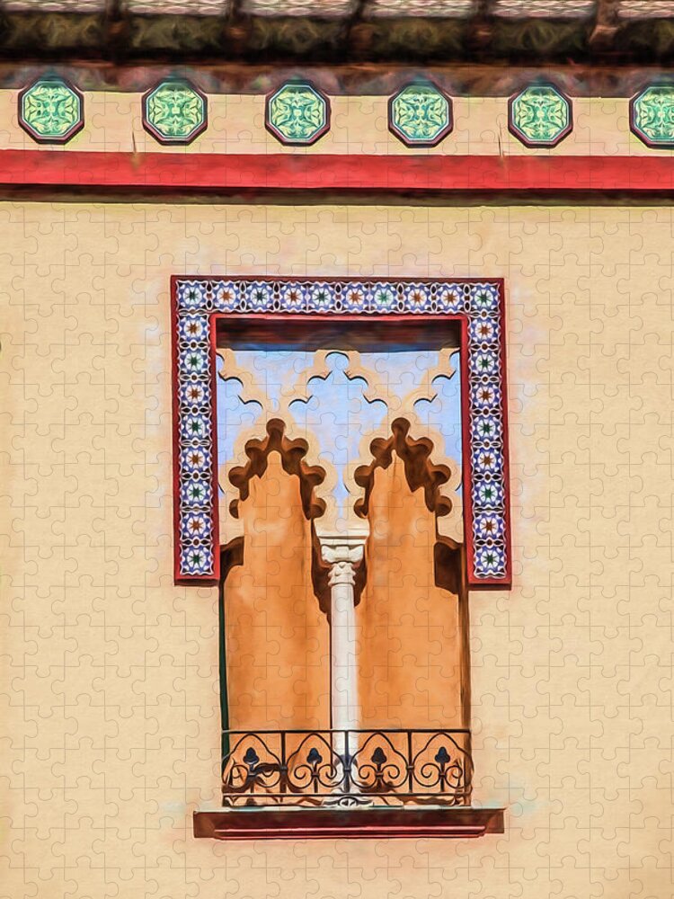 Arabic Jigsaw Puzzle featuring the photograph Moorish Window by David Letts