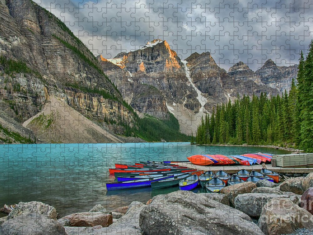 Moraine Lake Jigsaw Puzzle featuring the photograph Moraine Lake by Paul Quinn