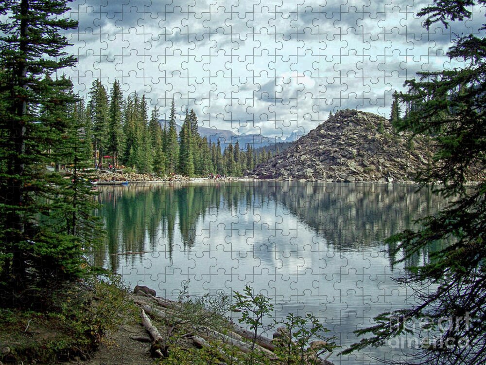 Moraine Lake Jigsaw Puzzle featuring the photograph Moraine Lake Canadian Rockies by Lynn Bolt
