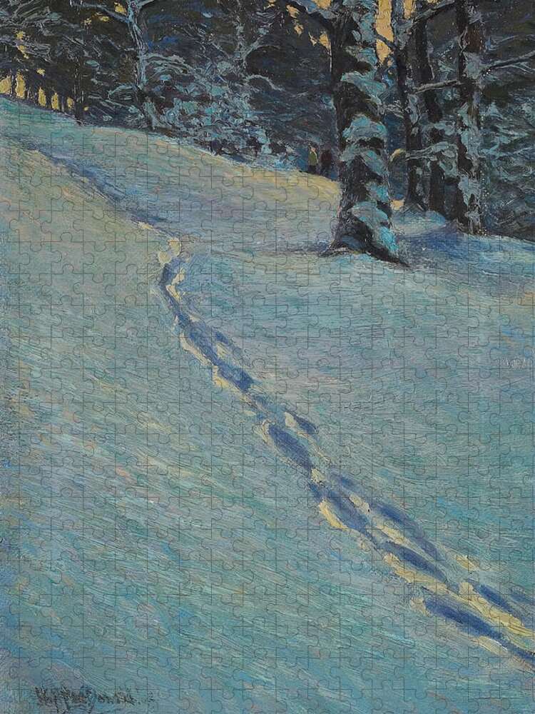20th Century Art Jigsaw Puzzle featuring the painting Morning after Snow, High Park by James Edward Hervey MacDonald