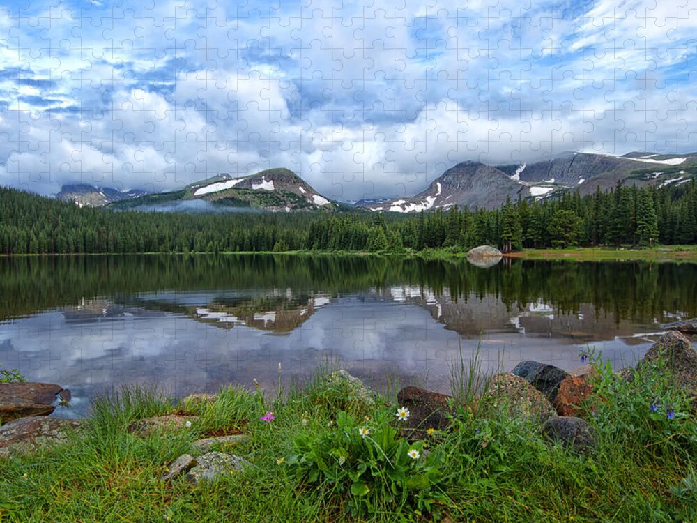 Brainard Lake Jigsaw Puzzle featuring the photograph Morning Clouds over Brainard Lake by Ronda Kimbrow