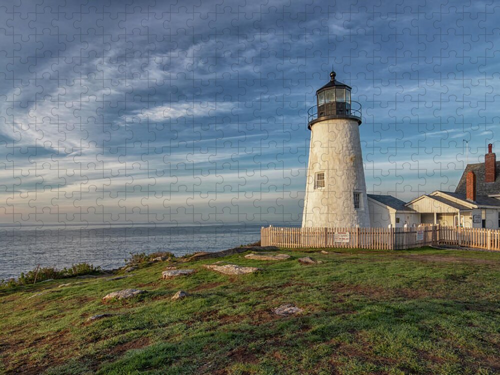 Pemaquid Point Lighthouse Jigsaw Puzzle featuring the photograph Morning Light at Pemaquid Point by Kristen Wilkinson