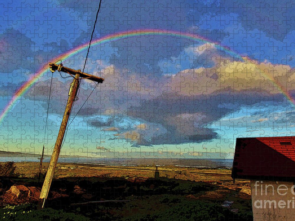 Rainbow Jigsaw Puzzle featuring the photograph Morning Rainbow Over Kalaupapa by Craig Wood