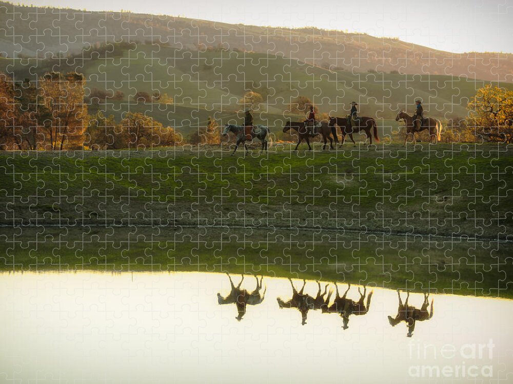 Cowboys Jigsaw Puzzle featuring the photograph Morning Ride by Ana V Ramirez