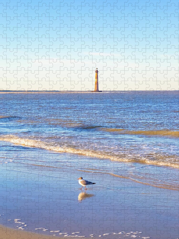 Morris Island Lighthouse Jigsaw Puzzle featuring the photograph Morris Island Lighthouse by Joe Kopp