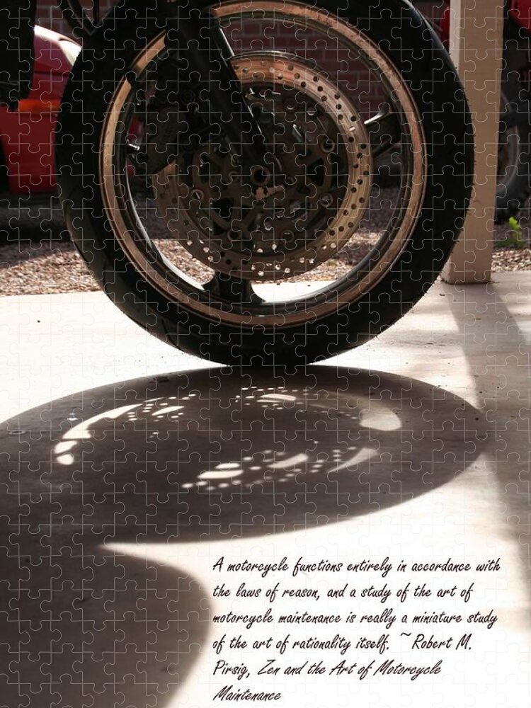 Zen Jigsaw Puzzle featuring the photograph Motorcycle Maintenance by David S Reynolds