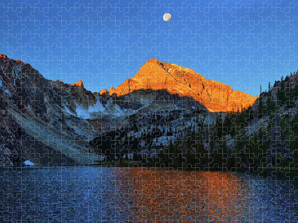 Mt Idaho Jigsaw Puzzle featuring the photograph Mount Idaho Alpenglow by Greg Norrell