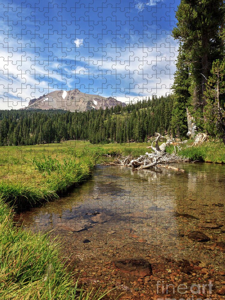 Mount Lassen Jigsaw Puzzle featuring the photograph Mount Lassen From Kings Creek by James Eddy