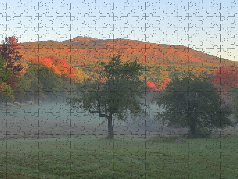 Mount Monadnock Jigsaw Puzzle featuring the photograph Mount Monadnock Autumn Morning by John Burk