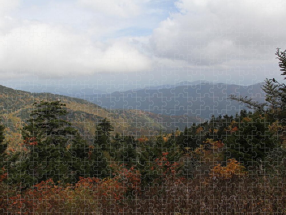 Long Mountain View Jigsaw Puzzle featuring the photograph Mountain Ridge View by Allen Nice-Webb