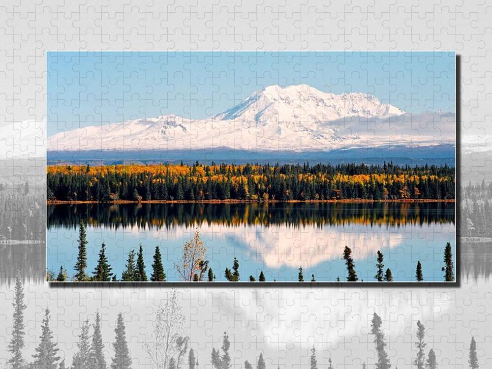 Alaska Jigsaw Puzzle featuring the photograph Mt. Drum - Alaska by Juergen Weiss