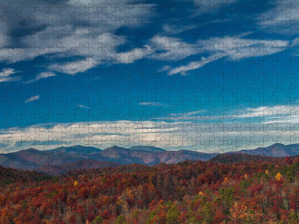 Asheville Jigsaw Puzzle featuring the photograph Mt. Mitchell-pano by Joye Ardyn Durham