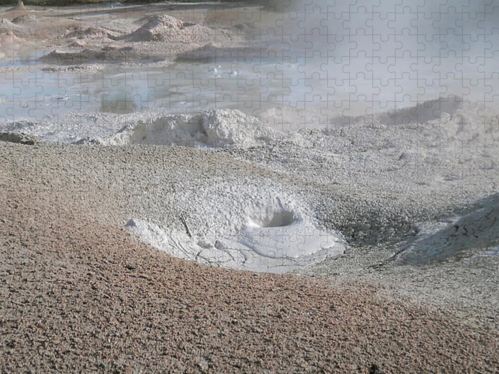 Geothermal Feature Jigsaw Puzzle featuring the photograph Mudpots of Yellowstone by Michele Myers