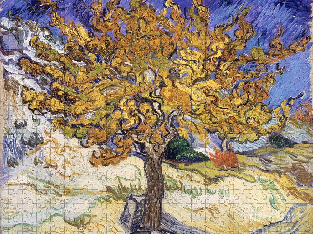 Mulberry Jigsaw Puzzle featuring the painting Mulberry Tree by Vincent Van Gogh
