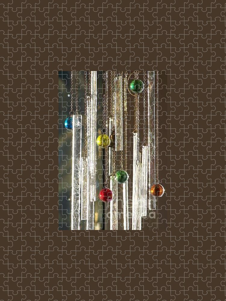 Marbles Jigsaw Puzzle featuring the glass art Musical Marbles by Jackie Mueller-Jones