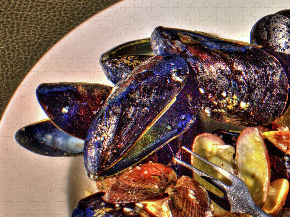 Food Jigsaw Puzzle featuring the photograph Mussel Beach by Lawrence Christopher
