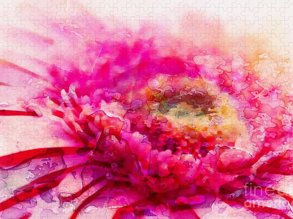 Gerbera Jigsaw Puzzle featuring the photograph My Favourite Abstract by Clare Bevan