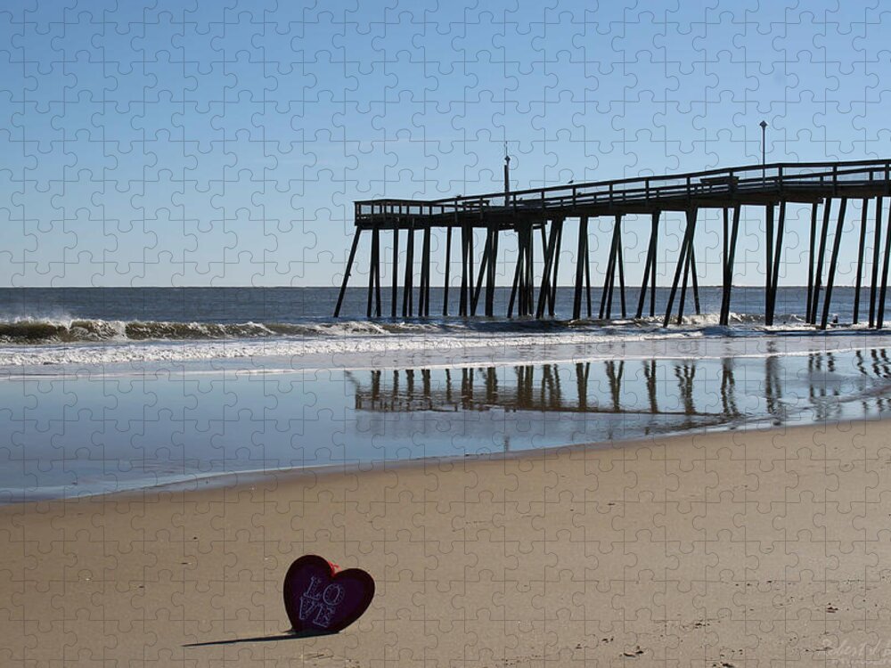 Heart Jigsaw Puzzle featuring the photograph My Heart's On The Beach by Robert Banach