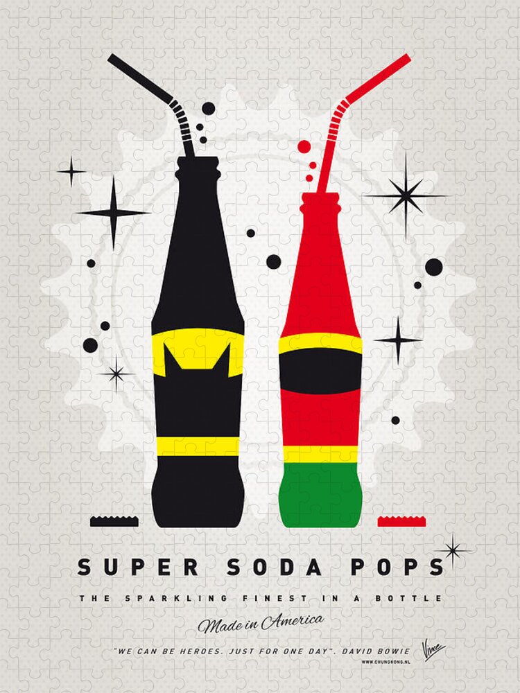 Superheroes Jigsaw Puzzle featuring the digital art My SUPER SODA POPS No-01 by Chungkong Art