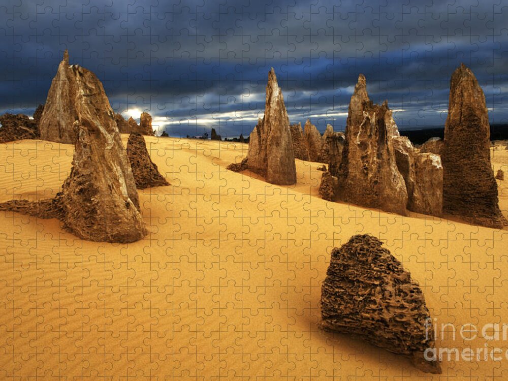 Nambung Jigsaw Puzzle featuring the photograph Nambung Desert Australia 4 by Bob Christopher
