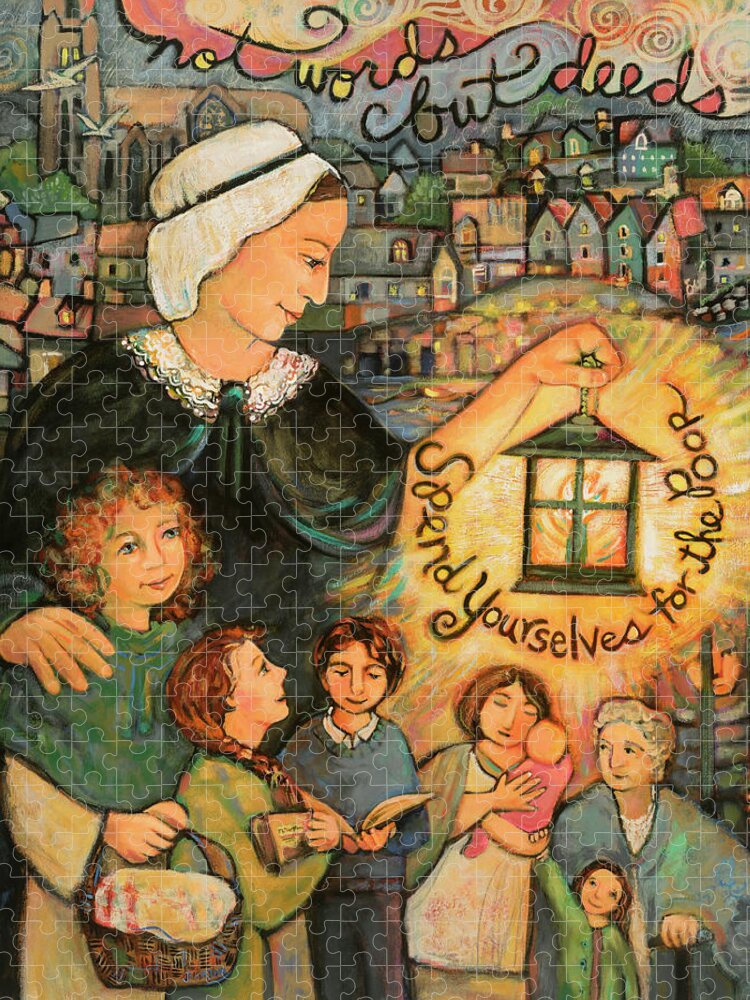 Jen Norton Jigsaw Puzzle featuring the painting Nano Nagle, Foundress of the Sisters of the Presentation by Jen Norton
