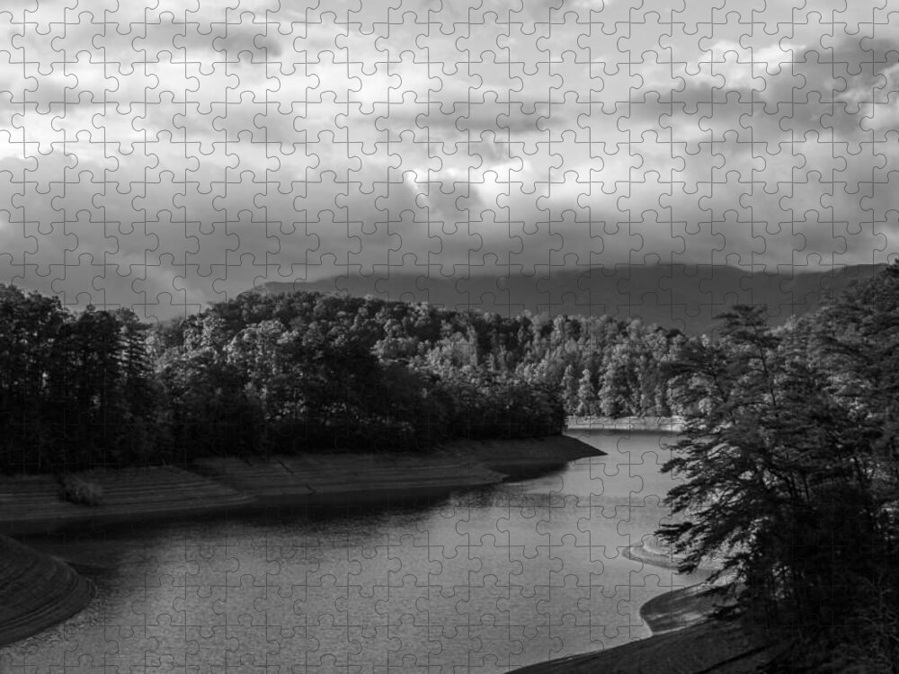 Kelly Hazel Jigsaw Puzzle featuring the photograph Nantahala River Blue Ridge Mountains by Kelly Hazel