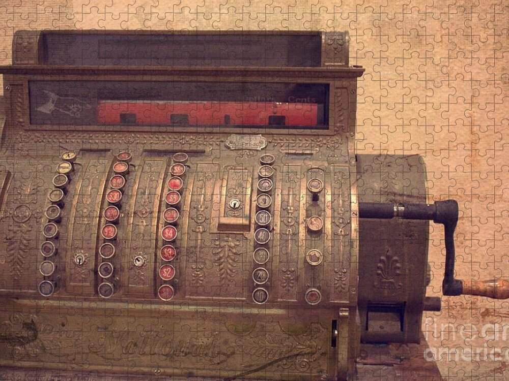 Photography Jigsaw Puzzle featuring the photograph National Cash Register by Ella Kaye Dickey