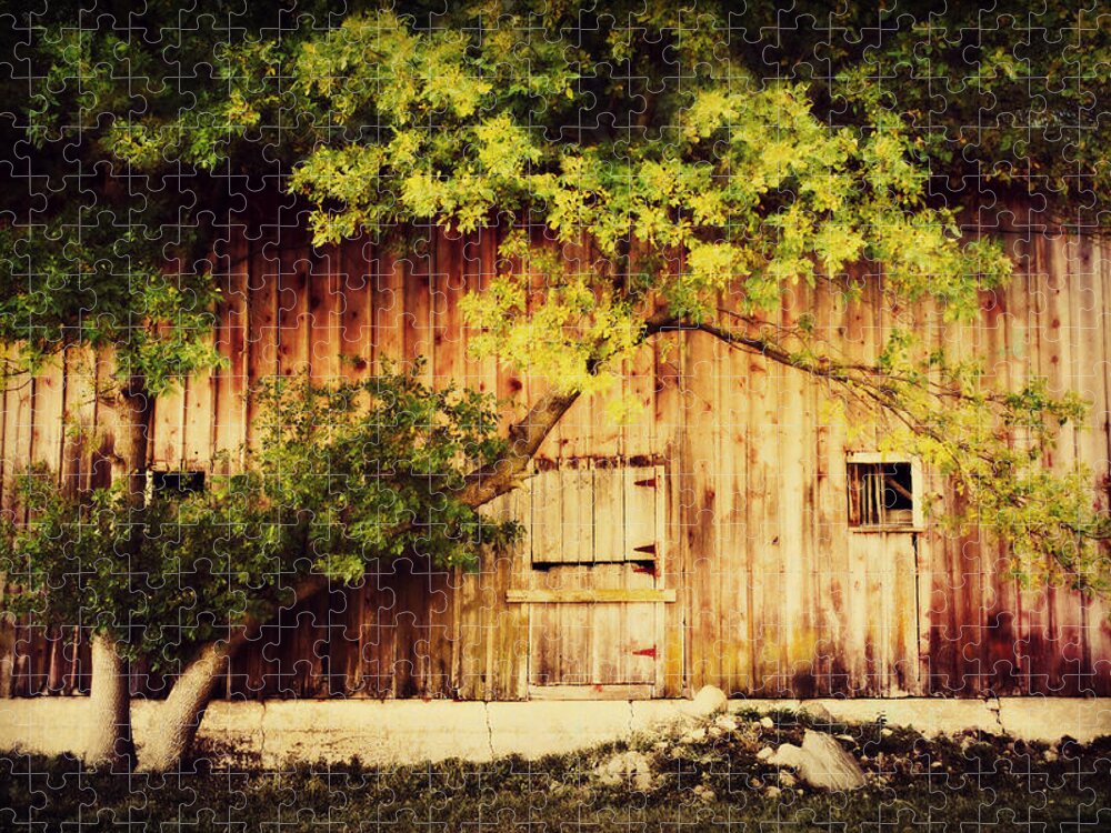 Barn Jigsaw Puzzle featuring the photograph Natures Awning by Julie Hamilton
