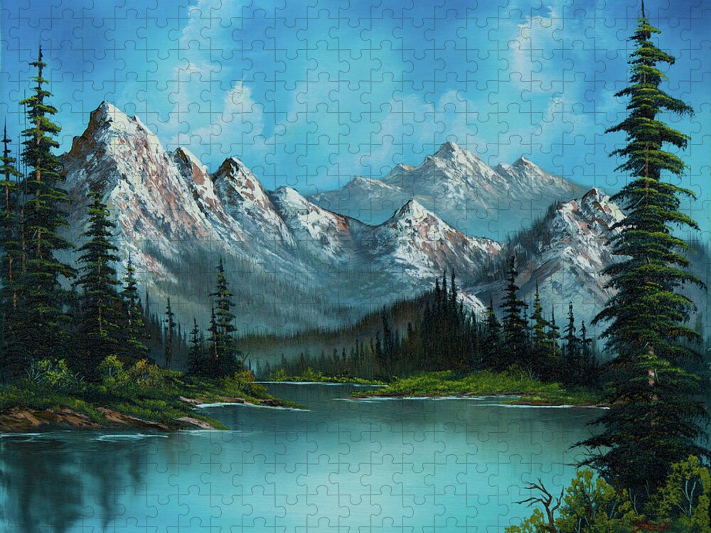 Landscape Jigsaw Puzzle featuring the painting Nature's Grandeur by Chris Steele