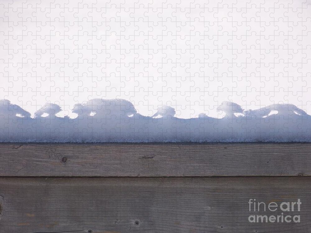 Snow Jigsaw Puzzle featuring the photograph Nature's Tiny Snowscape by Jackie Mueller-Jones