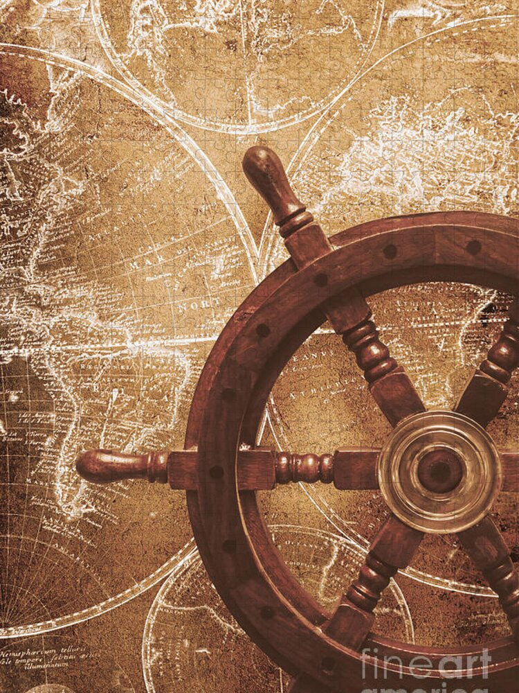 Cruise Jigsaw Puzzle featuring the digital art Nautical exploration by Jorgo Photography
