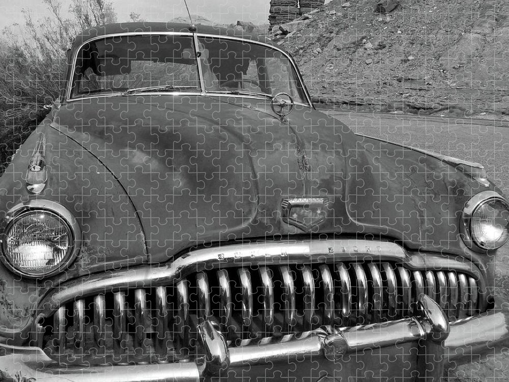 Navajo Twins Jigsaw Puzzle featuring the photograph Navajo Twins and Buick Eight by JustJeffAz Photography