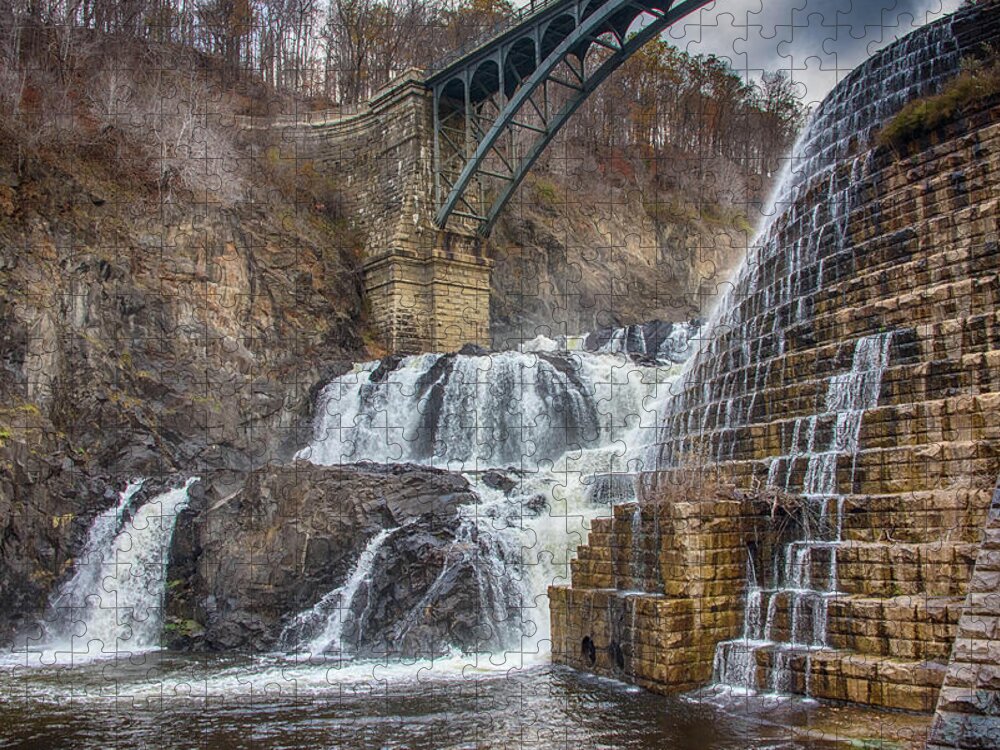  Jigsaw Puzzle featuring the photograph New Croton Dam by Alan Goldberg