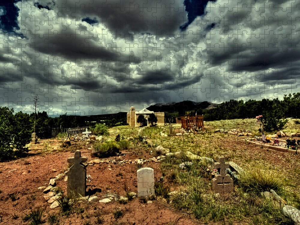 New Mexico Graveyard Jigsaw Puzzle featuring the photograph New Mexico Graveyard by David Patterson