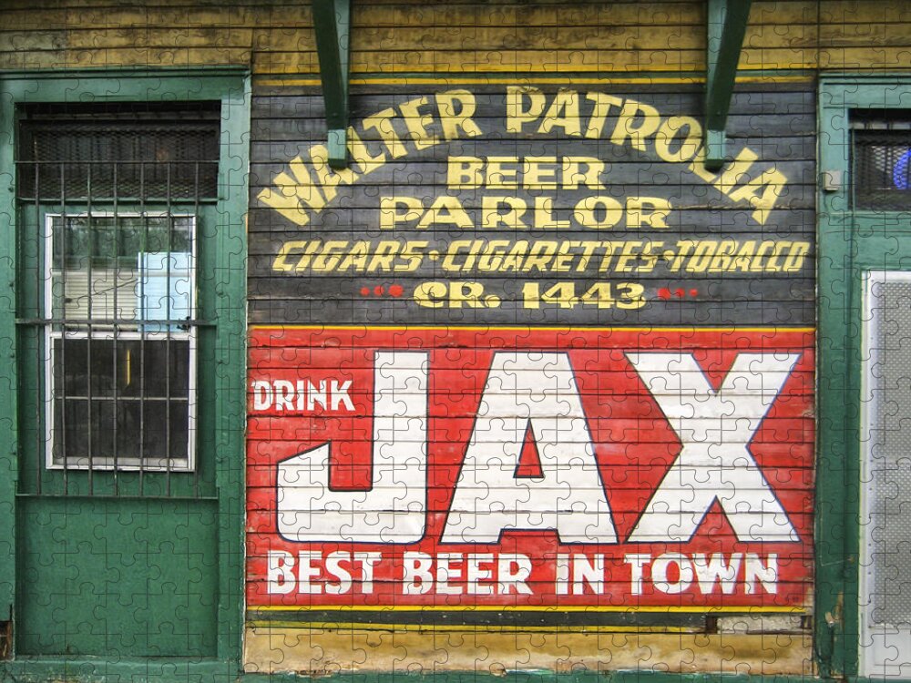 New Orleans Jigsaw Puzzle featuring the photograph New Orleans Beer Parlor by Dominic Piperata