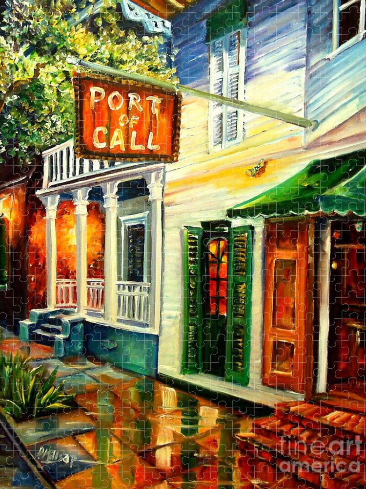 New Orleans Jigsaw Puzzle featuring the painting New Orleans Port of Call by Diane Millsap