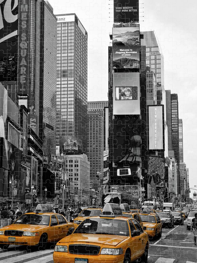 Manhattan Jigsaw Puzzle featuring the photograph NEW YORK CITY Times Square by Melanie Viola