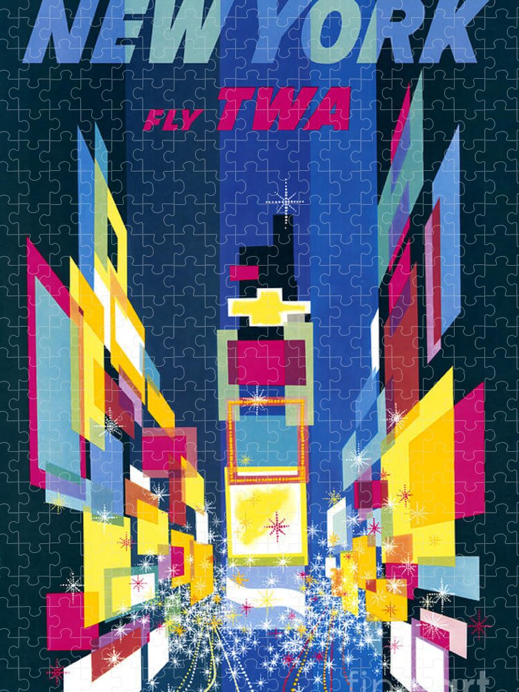 Transportation Jigsaw Puzzle featuring the photograph New York Fly TWA Poster by Science Source