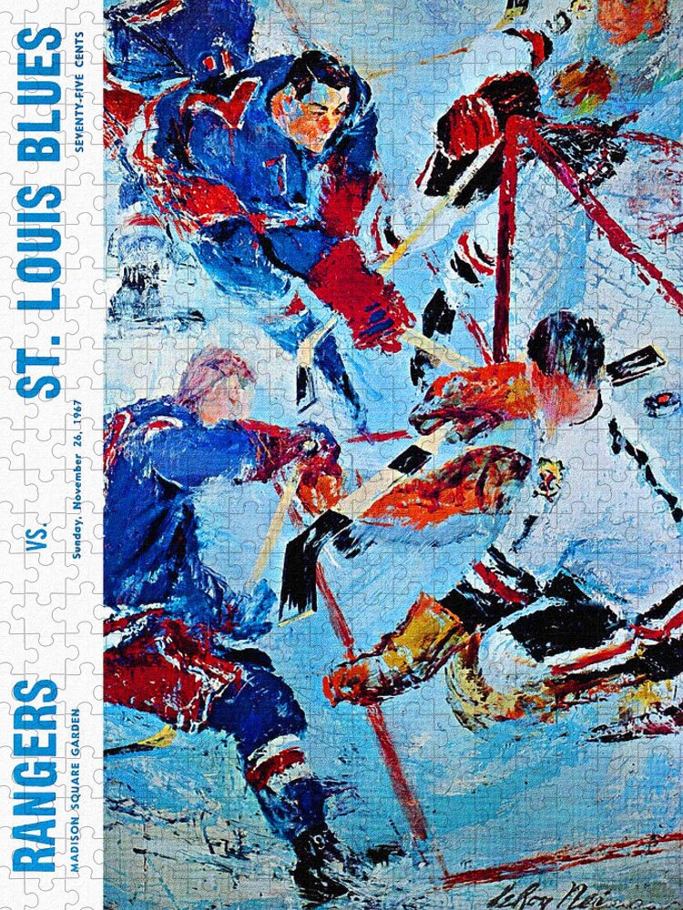 New York Rangers v Boston Bruins Vintage Program Canvas Print / Canvas Art  by John Farr - Pixels
