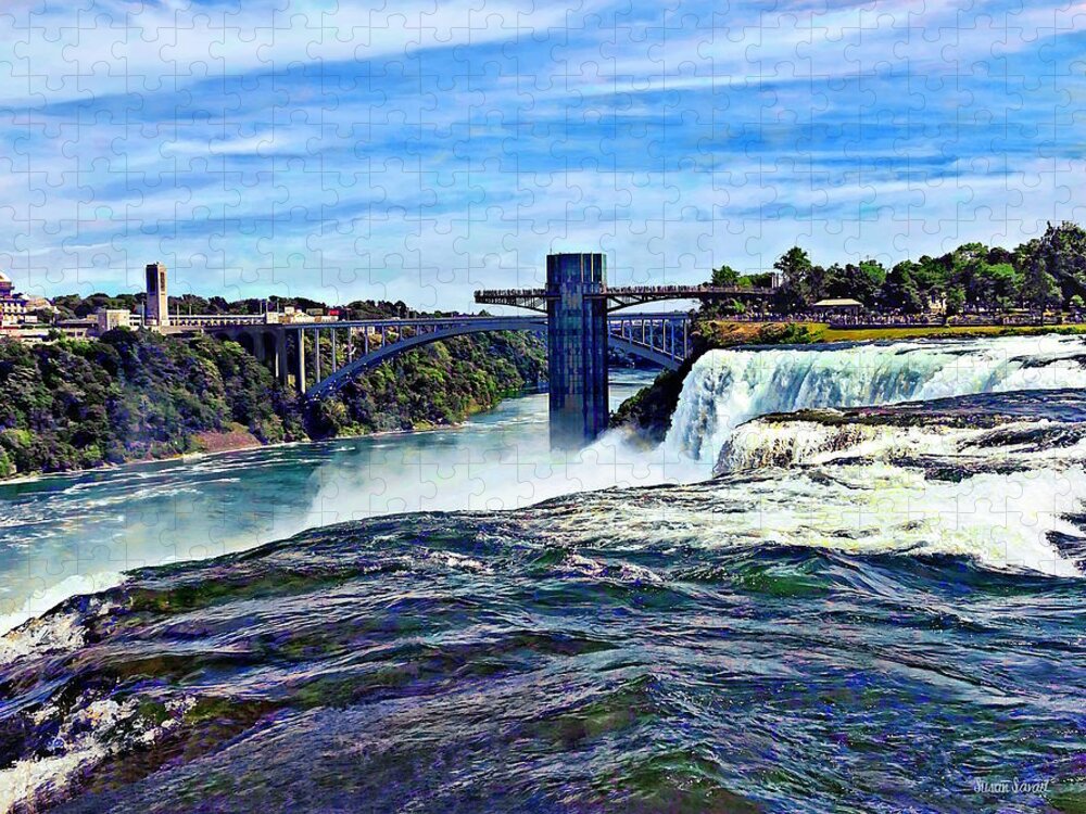 Niagara Falls Jigsaw Puzzle featuring the photograph Niagara Falls NY - Prospect Point Observation Tower by Susan Savad
