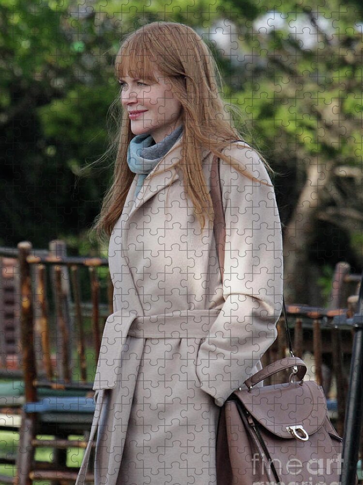 Nicole Kidman Jigsaw Puzzle featuring the photograph Actress Nicole Kidman as Celeste Wright On Site Of Big Little Lies by Monterey County Historical Society